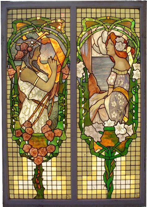 Art Nouveau Stained Glass Windows A Colorful Vision Stained Glass Windows Stained Glass