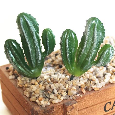 Cactus Artificial Succulents Plants Plastic Faux Flowering Succulent