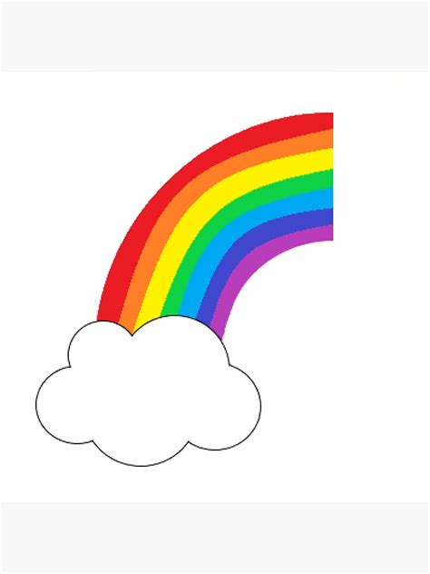 Half Rainbow And Cloud Design Sticker For Sale By Violetted107