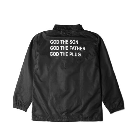 Handmade in la and individually dyed and finished, this'll makes a nice choice if you're looking for something. @AUTHNTC "God the Plug Coach Jacket" | Available now in ...