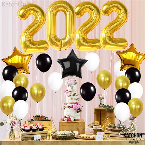 Huge Happy New Year Decorations 2022 Set Large 40 Inch Gold 2022