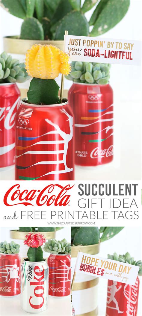 Personalised coca cola coaster mothers day fathers day personalised gift idea cocktail mat home bar gift beer mat gift for him gift for her beehivegiftandcraft 5 out of 5 stars (421) $ 11.47. DIY Coca-Cola Succulent Gift Idea