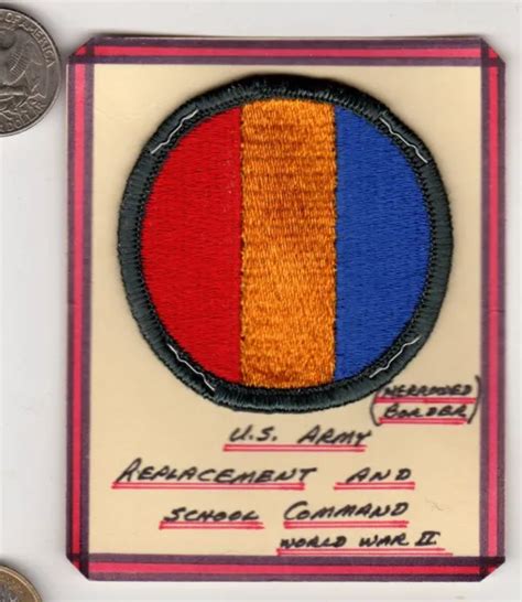 Us Army Replacement And School Command Vietnam Era Color Patch Regiment