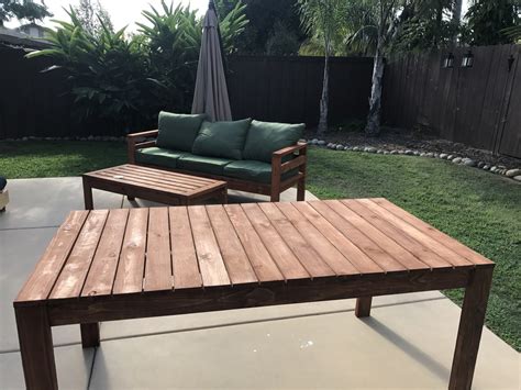 I just took the plans into the lumber yard and they picked out the wood for me. Ana White | Simple Outdoor Dining Table - Kreg Jig Version ...
