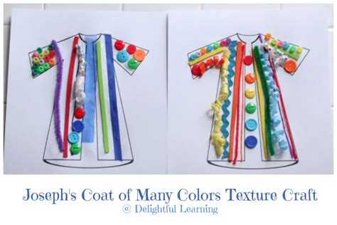 Josephs Coat Of Many Colors Texture Craft Delightful Learning