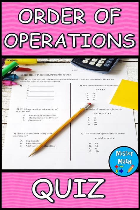 Whether you have a science buff or a harry potter fanatic, look no further than this list of trivia questions and answers for kids of all ages that will be fun for little minds to ponder. Order of Operations Quiz | Order of operations, Middle ...