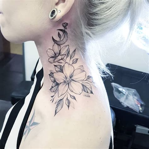 Sizzling Women Neck Tattoos 2023 Collection Neck Tattoos Women Side