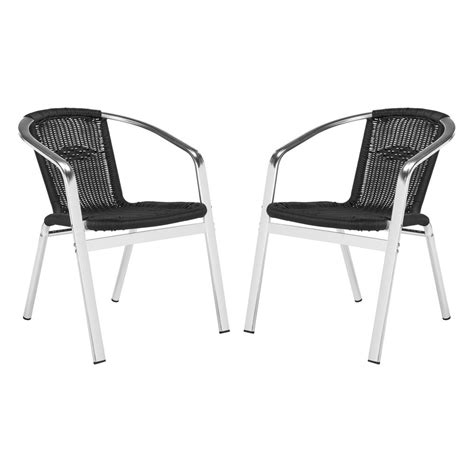 There are outdoor lounges/sofas, outdoor chairs and benches, outdoor dining settings, outdoor dining tables, outdoor dining chairs, patio and balcony settings, outdoor sun loungers/daybeds, outdoor umbrellas/umbrella stands, outdoor firepits and fireplaces, and outdoor accessories. Safavieh Wrangell Stacking Aluminum Outdoor Dining Chair ...
