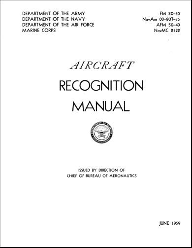 Us Government Aircraft Recognition Manual Handbook Part Fm 30 30