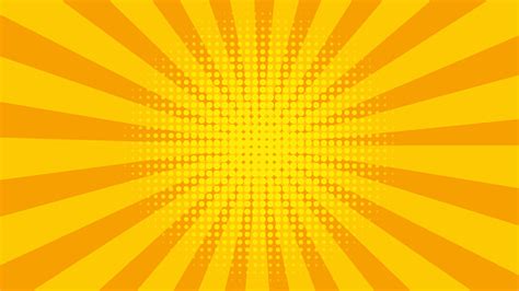 Vintage Abstract Background Template With Yellow Sunrays Starburst