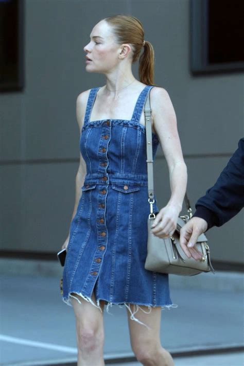 Kate Bosworth In Jeans Dress Out In Hollywood Gotceleb