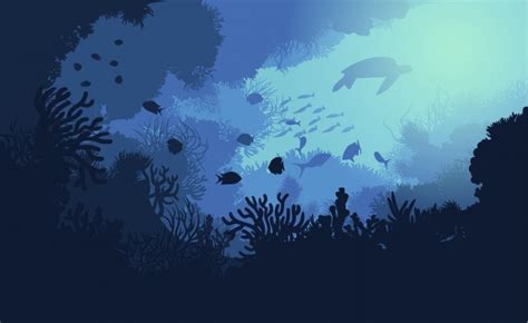 Colorful underwater life template | Free Vector