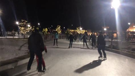 Skating At Maple Grove Central Park Ice Skate Loop Youtube