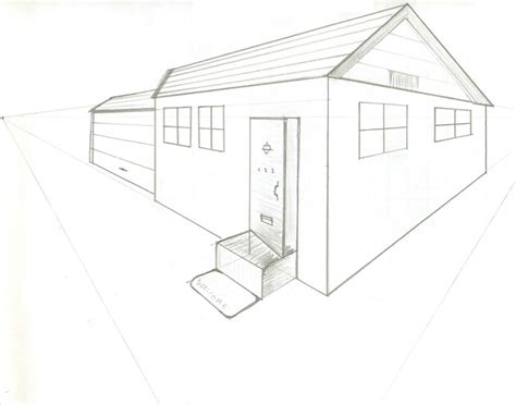 Drawing a single storey house with a flat roof is not difficult when using two point perspective. Two Point Perspective House 11/11/12 | Ajay Parmar | Flickr