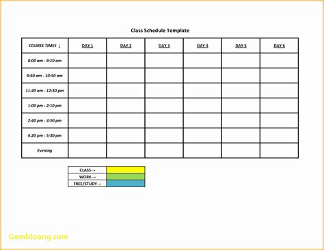 Free Weekly Work Schedule Template Of Blank Schedule Template 6