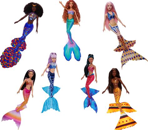Disney The Little Mermaid Ultimate Ariel Sisters 7 Pack Set Collection Of 7 Fashion Mermaid
