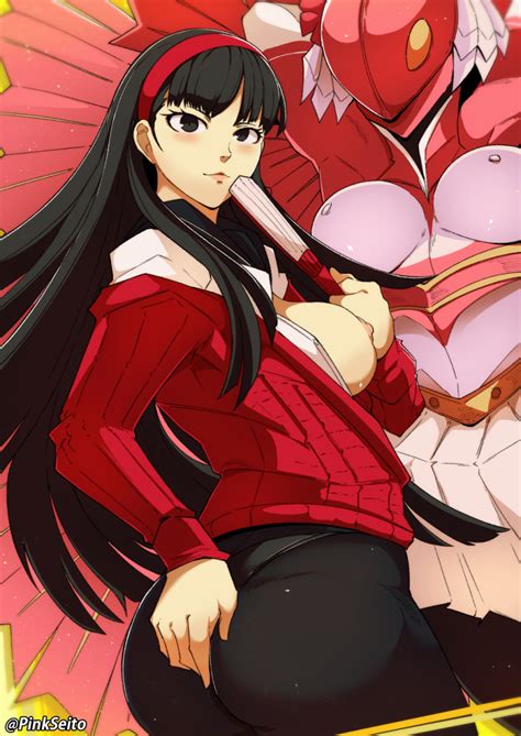 Rule 34 1girls Amagi Yukiko Ass Big Ass Black Hair Blush Breasts Exposed Breasts Grabbing Own