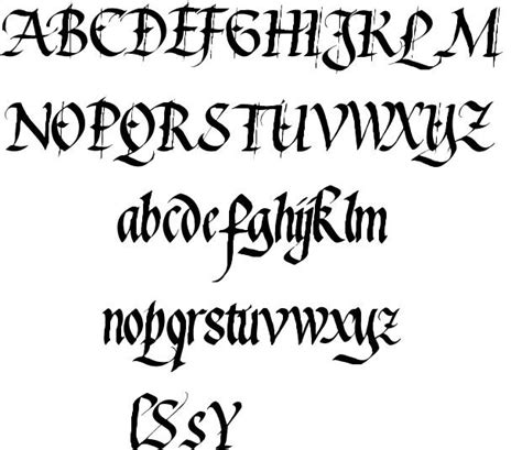 18 Gothic Script Font Images Gothic Font Alphabet Letters Gothic