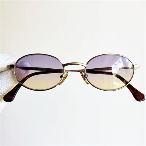 Gucci Oval Sunglasses Vintage Rare Small Tiny Gold Ho Gem
