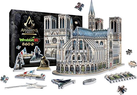 Quebra Cabeça 3D Assassins Creed Unity Catedral de Notre Dame