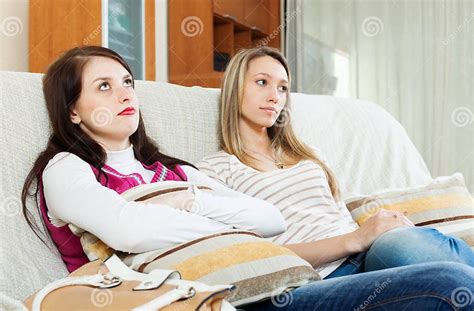 Young Woman Comforting Depressed Friend Stock Photo Image Of Friend