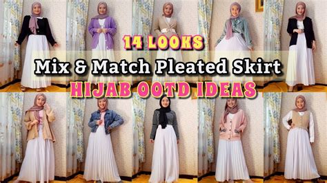 Bytrend hijab ootd february 18, 2020. MIX & MATCH WHITE PLEATED SKIRT | 14 Looks Hijab OOTD ...