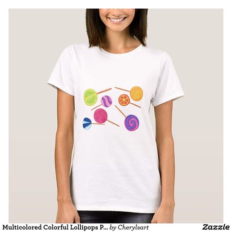 Multicolored Colorful Lollipops Pick Tshirt Style Tshirt