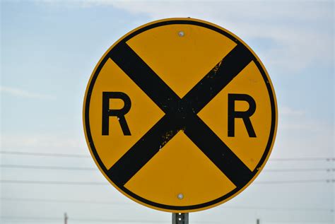 Street Sign Railroad Crossing Free Stock Photo Public Domain Pictures