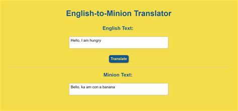 English To Minion Translator Devpost