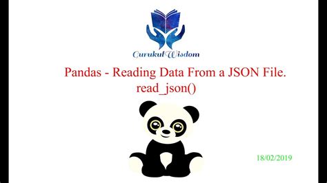 Because json is derived from the javascript programming language we've gone over the general format of json and how you may expect to see it as a.json file, or within javascript as an object or a later, you can then read the information with the json.parse() method and work with the data as. 24 - Pandas - Reading Data From a JSON File Using - read ...