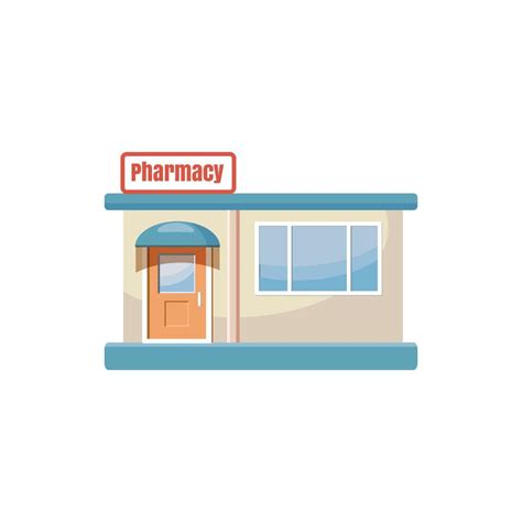 Pharmacy Drugstore Building Icon Cartoon Style 14453990 Vector Art At