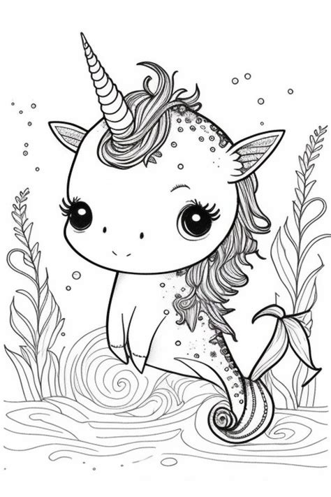 Mermicorn Coloring Pages - creativitycolor.com