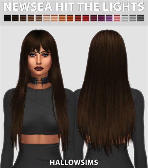 Hallow Sims Long Hair Styles Sims Hair Sims 4