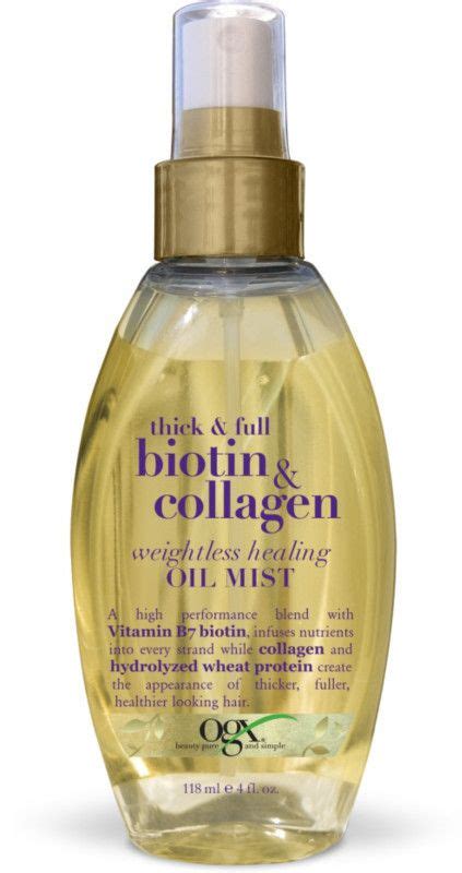 Ogx Thick And Full Biotin And Collagen Weightless Healing Oil Mist Argan