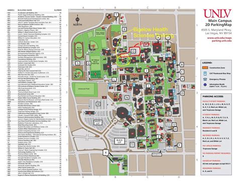 Unlv Campus Map Of Buildings