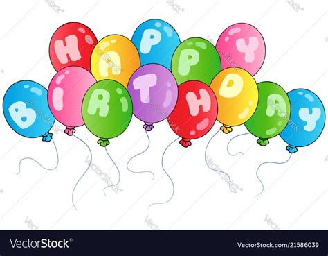 Happy Birthday Balloons Royalty Free Vector Image