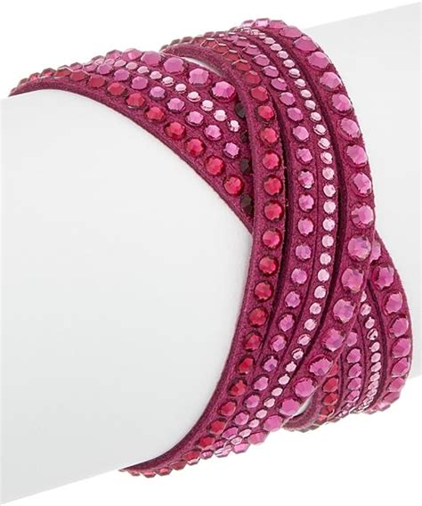 Swarovski Crystal Leather Wrap Bracelet Jewelry