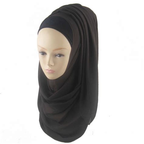 New Women Muslim Chiffon Hijab Islamic Headwear Scarf Arab Caps Shawls