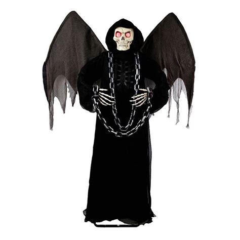 Home Accents Holiday 72 In Winged Angel Of Death Grim Reaper With Led