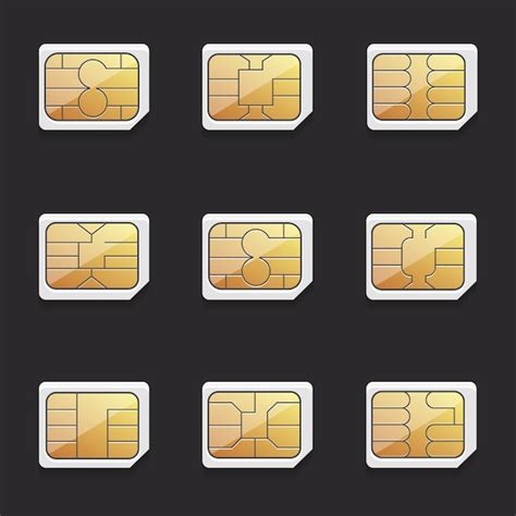 Premium Vector Collection Of Vector Images Of Nano Sim Cards With
