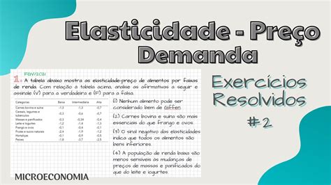 A Elasticidade Preço Da Oferta Procura Entender