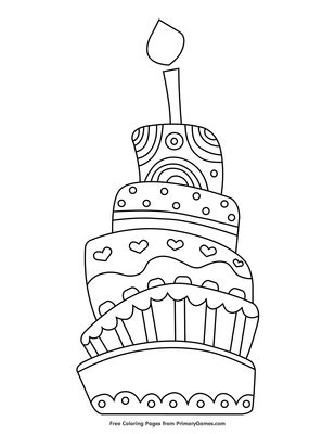 Cake Coloring Pages Pdf - Cake Coloring Pages Updated 2021 - Every child wants a big and