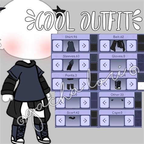 Gacha Life Cool Outfit Клубные наряды Дизайн книги рецептов