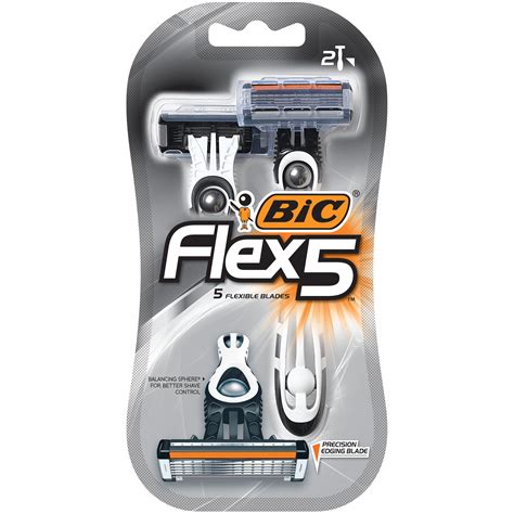 Bic Flex 5 Mens 5 Blade Disposable Razors 2 Count
