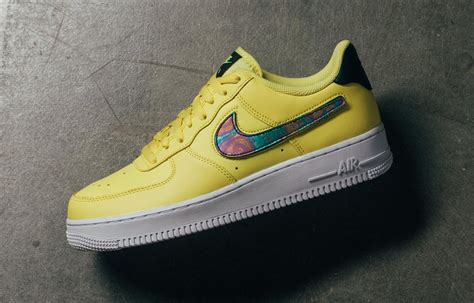 A Smiley Face Appears On The Nike Air Force 1 07 Lv8 3 Yellow Pulse