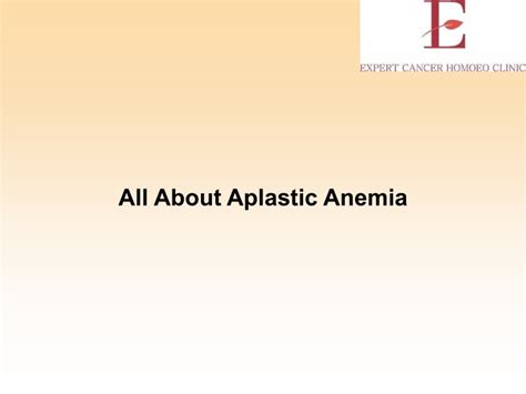 Ppt All About Aplastic Anemia Powerpoint Presentation Free Download