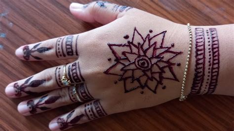 henna tangan simple pemula