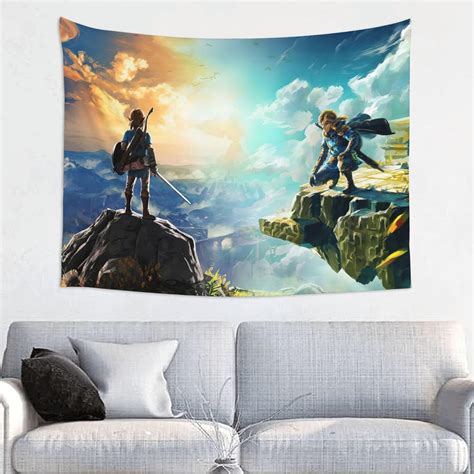 Legend Of Zelda Tapestry Gaming Poster Breath Of The Wild