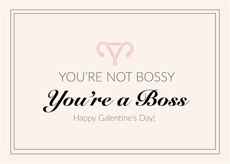 Adorable love cards with valentine's day messages. Galentine's Day Card! You're Not Bossy You're a Boss | Happy galentines day, Galentines, My ...