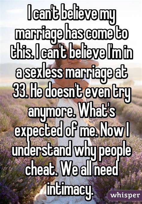 Whisper App Confessions From People Whose Marriages Are Now Sexless